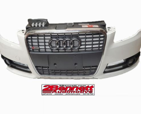 Audi S-Line Front bumper with Grolls and Fog ligt assembly Ibis White